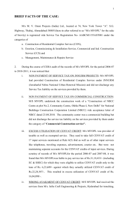 brief facts of the case - Central Excise, Ahmedabad