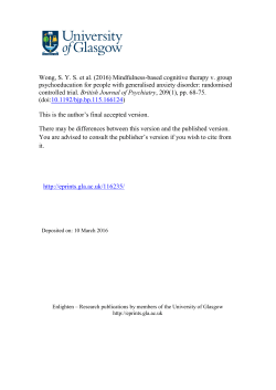 Wong, S. Y. S. et al. (2016) Mindfulness