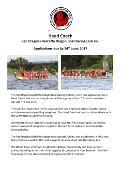 head coach vacancy - Redcliffe Red Dragons