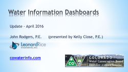 cowaterinfo.com Water Information Dashboards Water Information