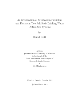 An Investigation of Nitrification Predictors and Factors in