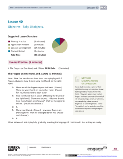 Prekindergarten Mathematics Module 3, Topic H