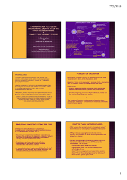 Constant and welcomed interface with families with complex and