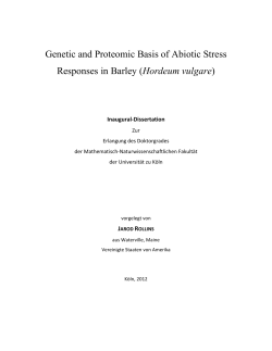 Genetic and Proteomic Basis of Abiotic Stress Responses in Barley