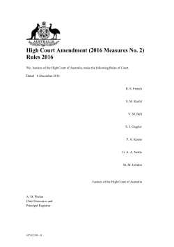 Rules 2016 - Federal Register of Legislation