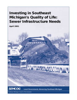 Investing in Southeast Michigan`s Quality of Life: Sewer