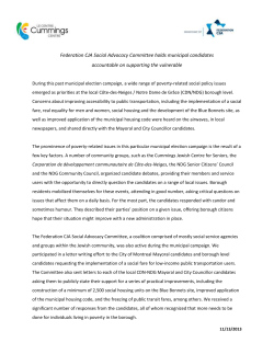 Federation CJA Social Advocacy Committee holds municipal