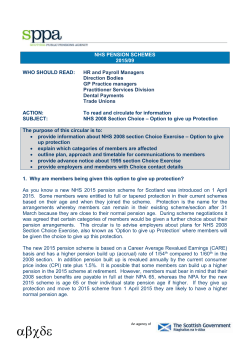 NHS Circular 2015 9 - Scottish Public Pensions Agency
