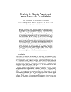 Identifying Key Algorithm Parameters and Instance Features using