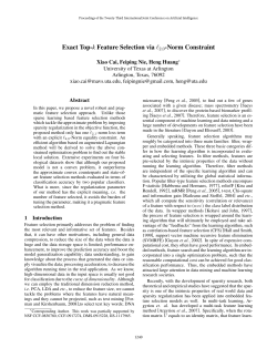 Exact Top-k Feature Selection via L2,0-Norm Constraint