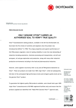 Only Genuine Viton* Carries an Authorised Seal to Verify True Quality