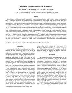 Biosynthesis of conjugated linoleic acid in ruminants