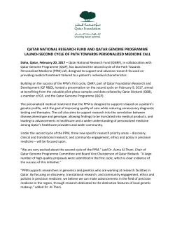 qatar national research fund and qatar genome
