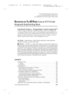 ROTATION OF F1-ATPASE: How an ATP