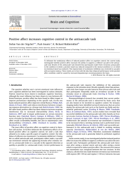 Positive affect increases cognitive control in the