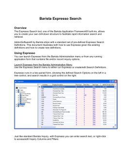 Barista Expresso Search
