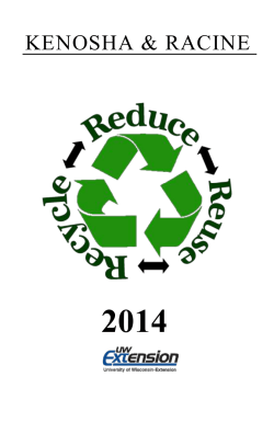 Kenosha/Racine Counties Reduce/Reuse Recycling Guide
