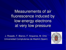 Measurements of air fluorescence induced by low