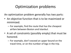 Optimization problems
