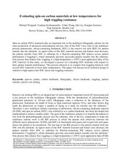 Evaluating spin-on carbon materials at low
