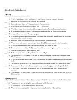 IBCA B Study Guide, Lesson 6 Answer Section