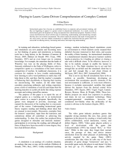 Playing to Learn: Game-Driven Comprehension of Complex Content