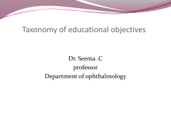 Taxonomy of educational objectives