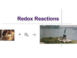 Oxidation Numbers and Redox Agents