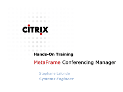 MetaFrame Conferencing Manager