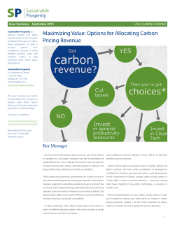 Maximizing Value: Options for Allocating Carbon Pricing Revenue