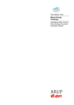 The Carbon Trust Marine Energy Challenge Oscillating Water