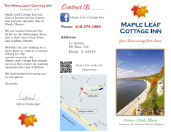 Print our Brochure - Maple Leaf Cottage Inn