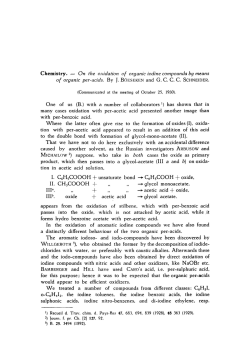 On the oxidation of organic iodine compounds by means of organic