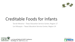 Feeding Infants - National CACFP Sponsors Association