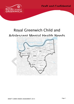 Needs Assessment. CAMHS Greenwich