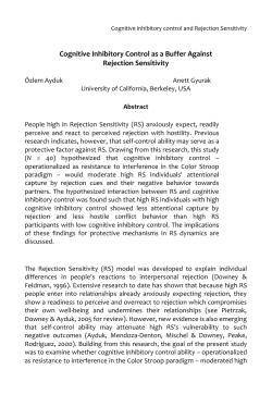 Cognitive Inhibitory Control as a Buffer Against
