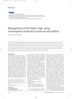 Management of the flabby ridge: using contemporary
