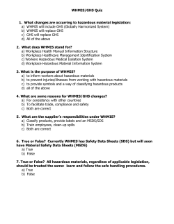 ONLINE WHMIS Quiz