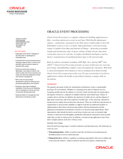 Oracle Event Processing