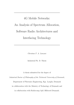 4G Mobile Networks: An Analysis of Spectrum Allocation
