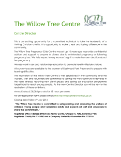 The Willow Tree Pregnancy Crisis Centre was set