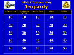 Jeopardy Game
