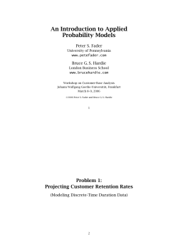 An Introduction to Applied Probability Models