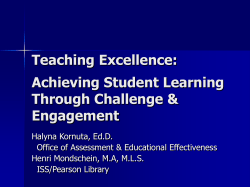 Achieving Teaching Excellence