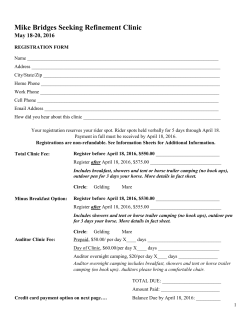 Mike Bridges Seeking Refinement Clinic @ TGM