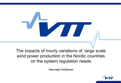 The impacts of hourly variations of large scale wind power