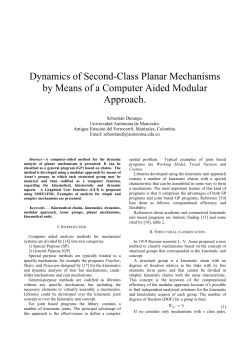 Dynamics of Second-Class Planar Mechanisms by Means of a