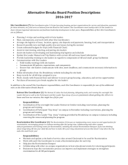 Alternative Breaks Board Position Descriptions 2016-2017