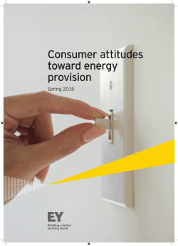 EY Consumer attitudes toward energy provision Spring 2015