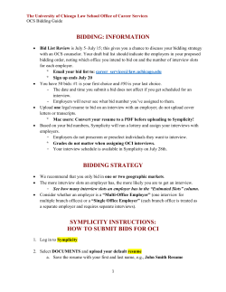 how to submit bids for oci - University of Chicago Law School